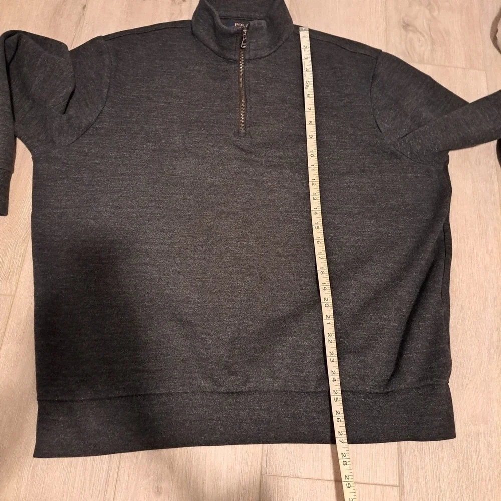 Polo‎ Ralph Lauren Sweater XL Mens Gray 1/4 Zip Pullover Preppy 51